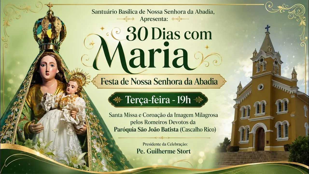 30 dia com Maria - Santa Missa e Coroação - Romeiros Devotos da Paróquia São João Batista (Cascalho Rico)