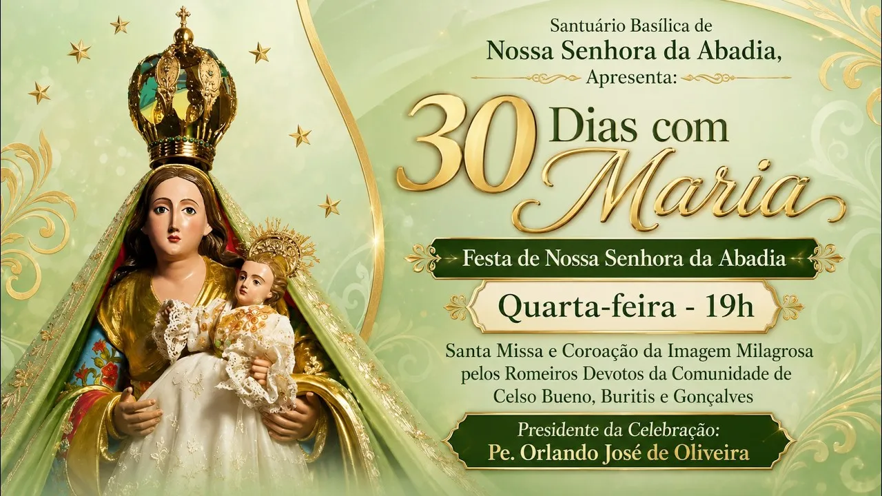 Editar 30 dia com Maria - Santa Missa e Coroação - Romeiros Devotos da Comunidade de Celso Bueno, Buritis e Gonçalves