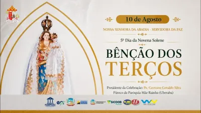Quinto dia da Novena: BÊNÇÃO DOS TERÇOS (Pe. Geovane Geraldo) - 10 de Agosto