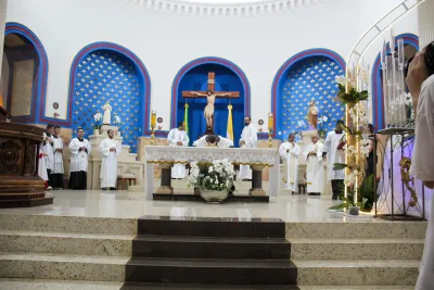 Primeiro dia da Novena: Missa com Bênção do Santíssimo Sacramento aos Romeiros - 6 de Agosto