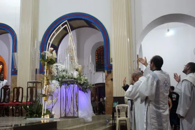 Primeiro dia da Novena: Missa com Bênção do Santíssimo Sacramento aos Romeiros - 6 de Agosto