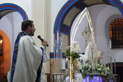 Primeiro dia da Novena: Missa com Bênção do Santíssimo Sacramento aos Romeiros - 6 de Agosto