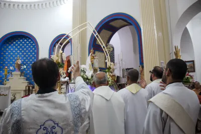 Primeiro dia da Novena: Missa com Bênção do Santíssimo Sacramento aos Romeiros - 6 de Agosto