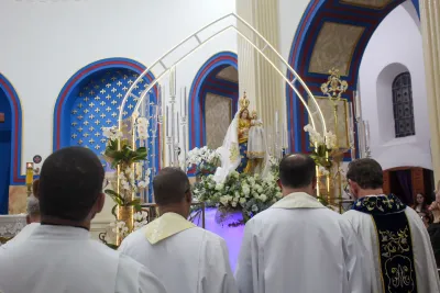 Primeiro dia da Novena: Missa com Bênção do Santíssimo Sacramento aos Romeiros - 6 de Agosto