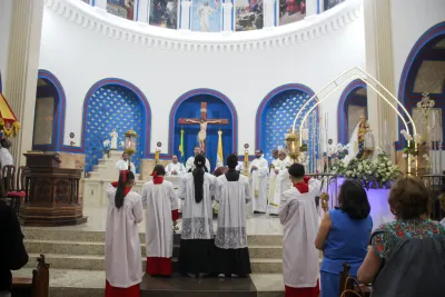 Primeiro dia da Novena: Missa com Bênção do Santíssimo Sacramento aos Romeiros - 6 de Agosto