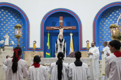 Primeiro dia da Novena: Missa com Bênção do Santíssimo Sacramento aos Romeiros - 6 de Agosto
