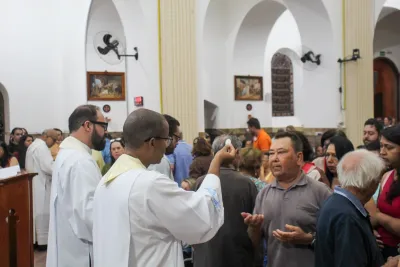 Primeiro dia da Novena: Missa com Bênção do Santíssimo Sacramento aos Romeiros - 6 de Agosto