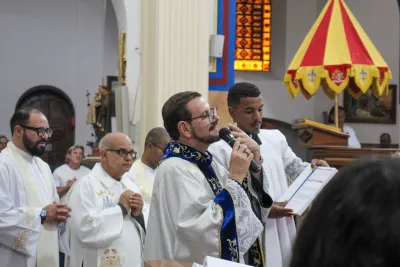 Primeiro dia da Novena: Missa com Bênção do Santíssimo Sacramento aos Romeiros - 6 de Agosto