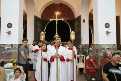 Primeiro dia da Novena: Missa com Bênção do Santíssimo Sacramento aos Romeiros - 6 de Agosto