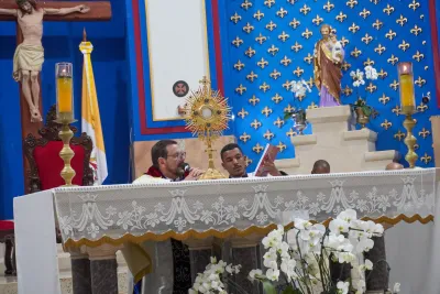Primeiro dia da Novena: Missa com Bênção do Santíssimo Sacramento aos Romeiros - 6 de Agosto