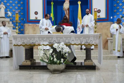 Primeiro dia da Novena: Missa com Bênção do Santíssimo Sacramento aos Romeiros - 6 de Agosto