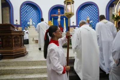 Primeiro dia da Novena: Missa com Bênção do Santíssimo Sacramento aos Romeiros - 6 de Agosto