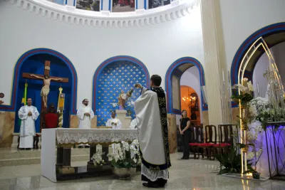 Primeiro dia da Novena: Missa com Bênção do Santíssimo Sacramento aos Romeiros - 6 de Agosto