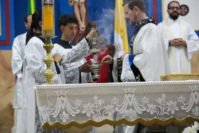 Primeiro dia da Novena: Missa com Bênção do Santíssimo Sacramento aos Romeiros - 6 de Agosto