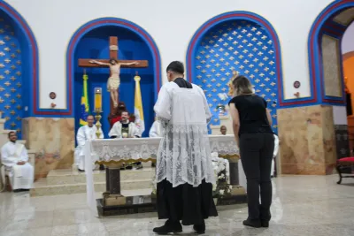 Primeiro dia da Novena: Missa com Bênção do Santíssimo Sacramento aos Romeiros - 6 de Agosto