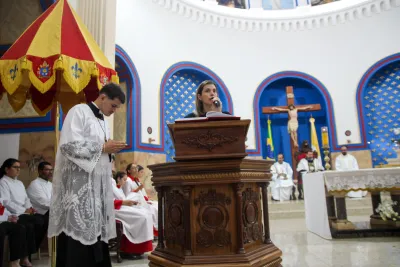 Primeiro dia da Novena: Missa com Bênção do Santíssimo Sacramento aos Romeiros - 6 de Agosto