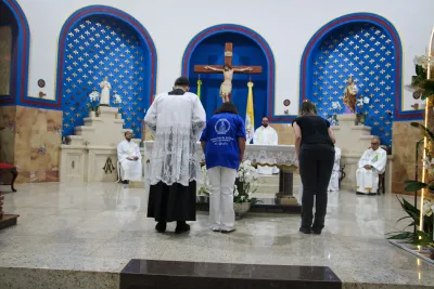 Primeiro dia da Novena: Missa com Bênção do Santíssimo Sacramento aos Romeiros - 6 de Agosto