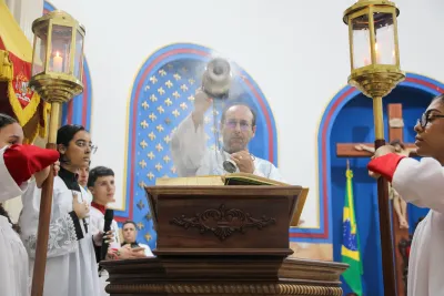 Primeiro dia da Novena: Missa com Bênção do Santíssimo Sacramento aos Romeiros - 6 de Agosto