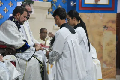 Primeiro dia da Novena: Missa com Bênção do Santíssimo Sacramento aos Romeiros - 6 de Agosto