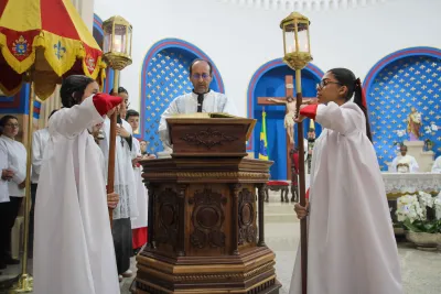 Primeiro dia da Novena: Missa com Bênção do Santíssimo Sacramento aos Romeiros - 6 de Agosto