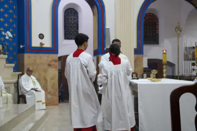 Primeiro dia da Novena: Missa com Bênção do Santíssimo Sacramento aos Romeiros - 6 de Agosto