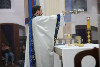 Primeiro dia da Novena: Missa com Bênção do Santíssimo Sacramento aos Romeiros - 6 de Agosto