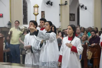 Primeiro dia da Novena: Missa com Bênção do Santíssimo Sacramento aos Romeiros - 6 de Agosto