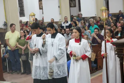 Primeiro dia da Novena: Missa com Bênção do Santíssimo Sacramento aos Romeiros - 6 de Agosto