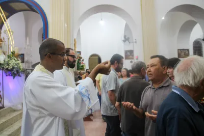 Primeiro dia da Novena: Missa com Bênção do Santíssimo Sacramento aos Romeiros - 6 de Agosto