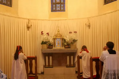 Primeiro dia da Novena: Missa com Bênção do Santíssimo Sacramento aos Romeiros - 6 de Agosto