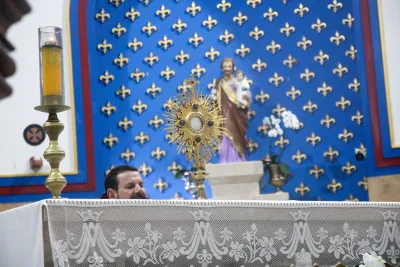 Primeiro dia da Novena: Missa com Bênção do Santíssimo Sacramento aos Romeiros - 6 de Agosto